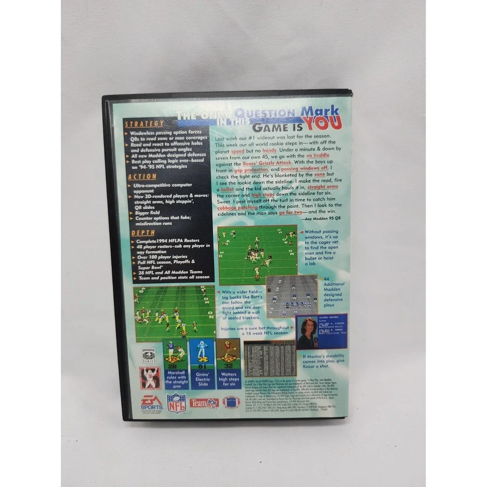 Madden NFL 95 Sega Genesis Complete CIB TESTED WORKS GREAT